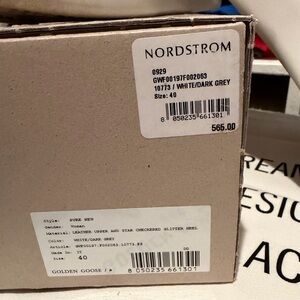 Golden Goose White and Dark Grey Sneakers